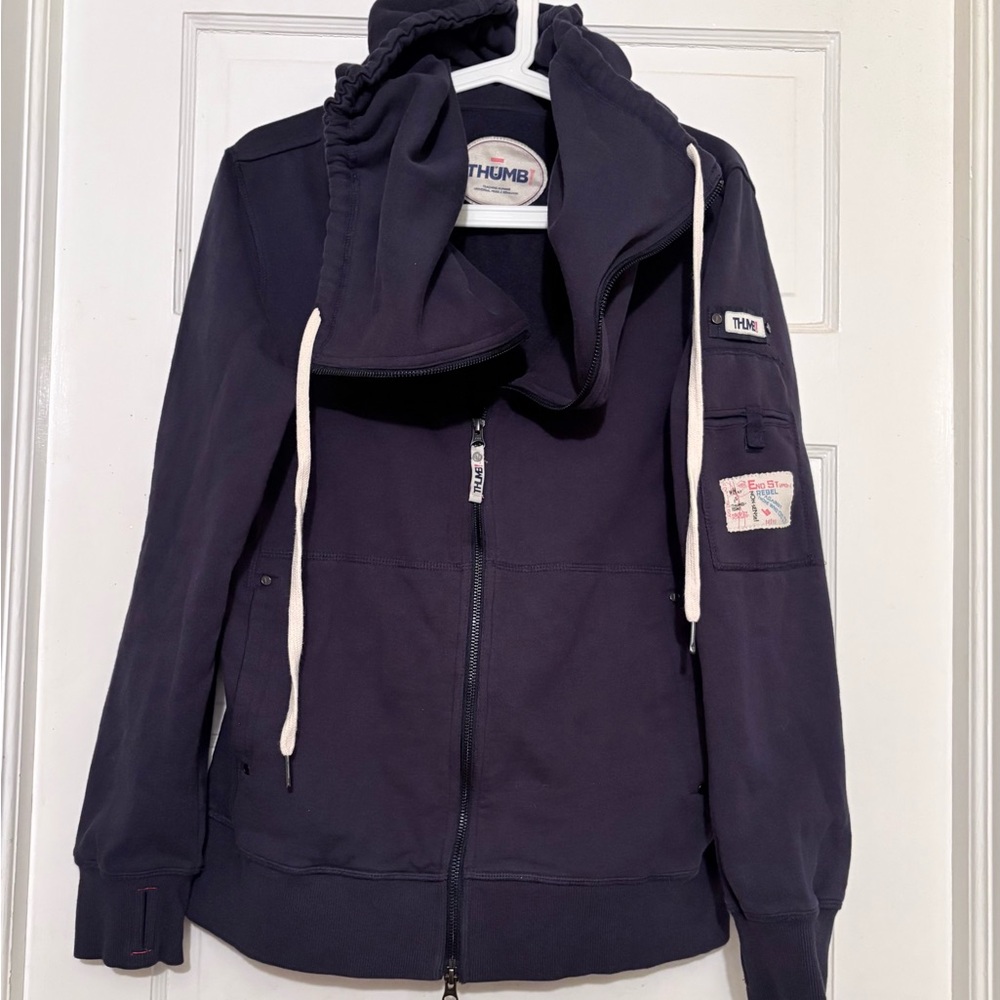Thumb! United the “Casey Fleece”Navy Hoodie Sweatshirt